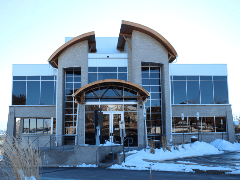 front of office building